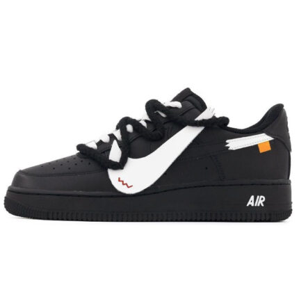 [Custom Break the hook for the future A]  Air Force 1 Skateboarding Shoes Unisex Low-top Silver