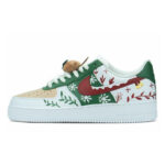 [Custom Christmas snowflake branches]  Air Force 1 Skateboarding Shoes Unisex