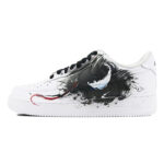 [Custom Three men's and women's hand-painted black and red venom]  Air Force 1 Skateboarding Shoes Unisex