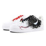 [Custom Three men's and women's hand-painted black and red venom]  Air Force 1 Skateboarding Shoes Unisex - Image 3