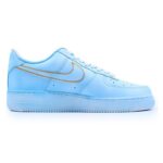 [Custom Eighteen AF1 Moon Nebula Blue]  Air Force 1 Skateboarding Shoes Unisex Low-top Blue - Image 3