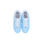 [Custom Eighteen AF1 Moon Nebula Blue]  Air Force 1 Skateboarding Shoes Unisex Low-top Blue - Image 5