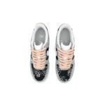 [Custom Four men's spray-painted black, white and gray cashew flower]  Air Force 1 Skateboarding Shoes Men - Image 4
