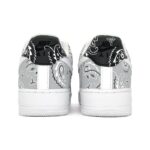 [Custom Four men's spray-painted black, white and gray cashew flower]  Air Force 1 Skateboarding Shoes Men - Image 5