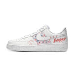 [Custom happy Yonghen]  Air Force 1 Skateboarding Shoes Men Low-top White/pink