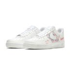 [Custom happy Yonghen]  Air Force 1 Skateboarding Shoes Men Low-top White/pink - Image 3