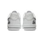 [Custom Graffiti on the Qixi Festival]  Air Force 1 Skateboarding Shoes Men Low-top White/black - Image 4