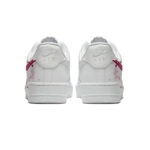 [Custom Roses on the Qixi Festival]  Air Force 1 Skateboarding Shoes Men Low-top White/pink - Image 4