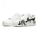 [Custom Splash ink and melt]  Air Force 1 Skateboarding Shoes Men Low-top White/black - Image 3