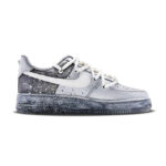 [Custom Gray, Steeped In Text] Air Force 1 Low Skate Shoes Unisex - Image 3