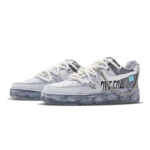 [Custom Gray, Steeped In Text] Air Force 1 Low Skate Shoes Unisex - Image 4