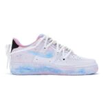 [Custom Men's marshmallow graffiti blue powder]  Air Force 1 Skateboarding Shoes Men - Image 3