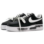 [Custom Black swan]  Air Force 1 Skateboard Shoes Men Low-Top Black/White - Image 3