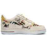 [Custom The cool smoke is like ink]  Air Force 1 Skateboarding Shoes Unisex - Image 4