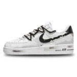 [Custom Gravitational space-time]  Air Force 1 Skateboarding Shoes Unisex Low-top Gray