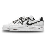 [Custom Gravitational space-time]  Air Force 1 Skateboarding Shoes Unisex Low-top Gray - Image 3