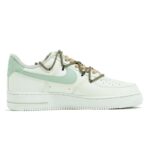 [Custom Men's summer-style QD]  Air Force 1 Skateboarding Shoes Men Low-top Green/Brown - Image 2