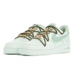 [Custom Men's summer-style QD]  Air Force 1 Skateboarding Shoes Men Low-top Green/Brown - Image 3