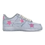 [Custom The pink star male]  Air Force 1 Skateboarding Shoes Men Low-top Pink - Image 3