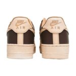 [Custom The men's coffee beans are brown]  Air Force 1 Skateboarding Shoes Men Low-top Brown/Taupe - Image 4