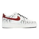 [Custom Men's hand-painted portrait in white, black and red]  Air Force 1 Skateboarding Shoes Men - Image 2