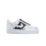 [Custom Comic lines]  Air Force 1 Skateboard Shoes Unisex Low-Top White/Black - Image 2
