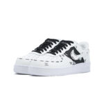 [Custom Comic lines]  Air Force 1 Skateboard Shoes Unisex Low-Top White/Black - Image 3