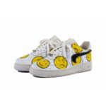 [Custom Reverse the smiling face]  Air Force 1 Skateboarding Shoes Men - Image 3