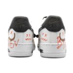 [Custom Men's fluid flamboyant red and brown]  Air Force 1 Skateboarding Shoes Men Low-top Rouge Campeche/Brun - Image 4