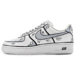[Custom Male 2D black and gray style]  Air Force 1 Skateboarding Shoes Men