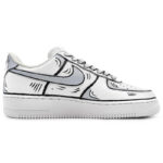 [Custom Male 2D black and gray style]  Air Force 1 Skateboarding Shoes Men - Image 2