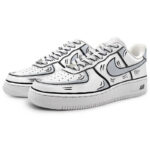 [Custom Male 2D black and gray style]  Air Force 1 Skateboarding Shoes Men - Image 3