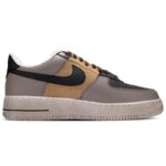 [Custom Flame graffiti]  Air Force 1 Skateboarding Shoes Men Low-top Brown/black - Image 2