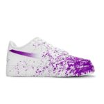 [Custom The same scene of decadence for both men and women]  Air Force 1 Skateboard Shoes Unisex Low-Top White/Purple - Image 2