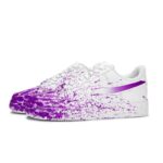 [Custom The same scene of decadence for both men and women]  Air Force 1 Skateboard Shoes Unisex Low-Top White/Purple - Image 3