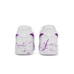[Custom The same scene of decadence for both men and women]  Air Force 1 Skateboard Shoes Unisex Low-Top White/Purple - Image 4