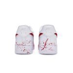 [Custom The same crime scene for both men and women]  Air Force 1 Skateboard Shoes Men Low-Top White Red - Image 5