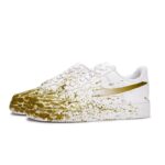 [Custom Immersive live for both men and women]  Air Force 1 Skateboard Shoes Unisex Low-Top White/Yellow - Image 3