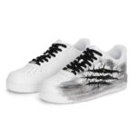 [Custom Peeping/Claw Marks]  Air Force 1 Skateboarding Shoes Unisex Low-top Black/grey - Image 3