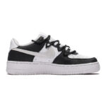 [Custom Men's Venom Double Hook black and White]  Air Force 1 Skateboarding Shoes Men Low-top Black/White - Image 2