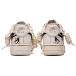 [Custom Men's ink-wash art in black and yellow]  Air Force 1 Skateboarding Shoes Men Low-top Black/Yellow - Image 4