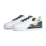 [Custom Men's heart-shaped graffiti]  Air Force 1 Skateboard Shoes Men Low-Top Black White - Image 3