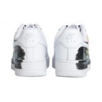 [Custom Men's heart-shaped graffiti]  Air Force 1 Skateboard Shoes Men Low-Top Black White - Image 4