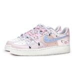 [Custom Love game]  Air Force 1 Skateboard Shoes Unisex Low-Top Blue/Pink - Image 3