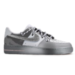[Custom "Starry Sky Story"]  Air Force 1 Skateboard Shoes Unisex Low-Top Gray/Pink - Image 2