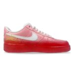 [Custom Men's red spider lily]  Air Force 1 Skateboarding Shoes Men Low-top Red/White - Image 2