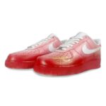 [Custom Men's red spider lily]  Air Force 1 Skateboarding Shoes Men Low-top Red/White - Image 3