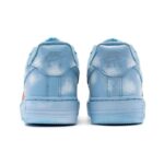 [Custom Men's gradient cloud blue and orange]  Air Force 1 Skateboarding Shoes Men Low-top Blue/Orange - Image 5