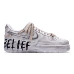 [Custom Play Cool Factor]  Air Force 1 Skateboard Shoes Men Low-Top Gray Black - Image 3