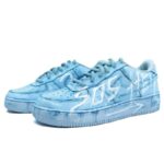 [Custom Blue immersion dyeing]  Air Force 1 Skateboarding Shoes Men - Image 3